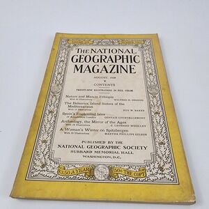 National Geographic Magazine August 1928 No  Insert